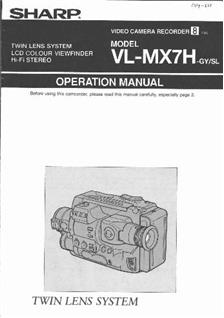 Sharp VL MX 7 H manual. Camera Instructions.